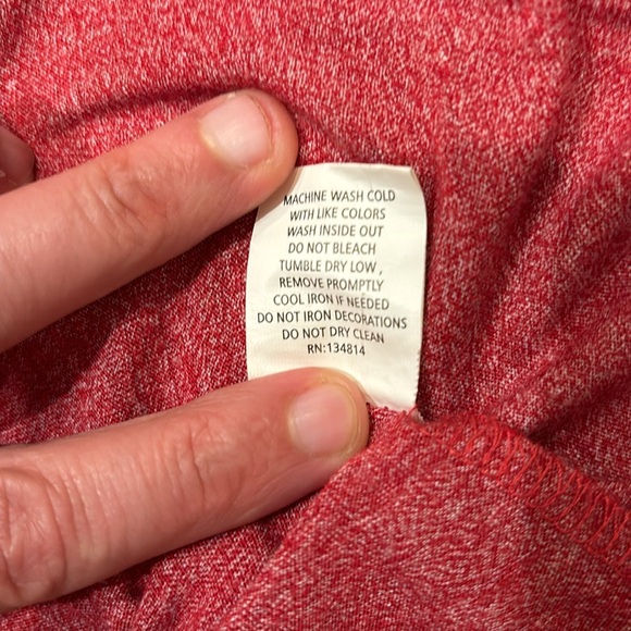 Arkansas Razorbacks V- neck long sleeve in Crimson - Picture 5 of 7